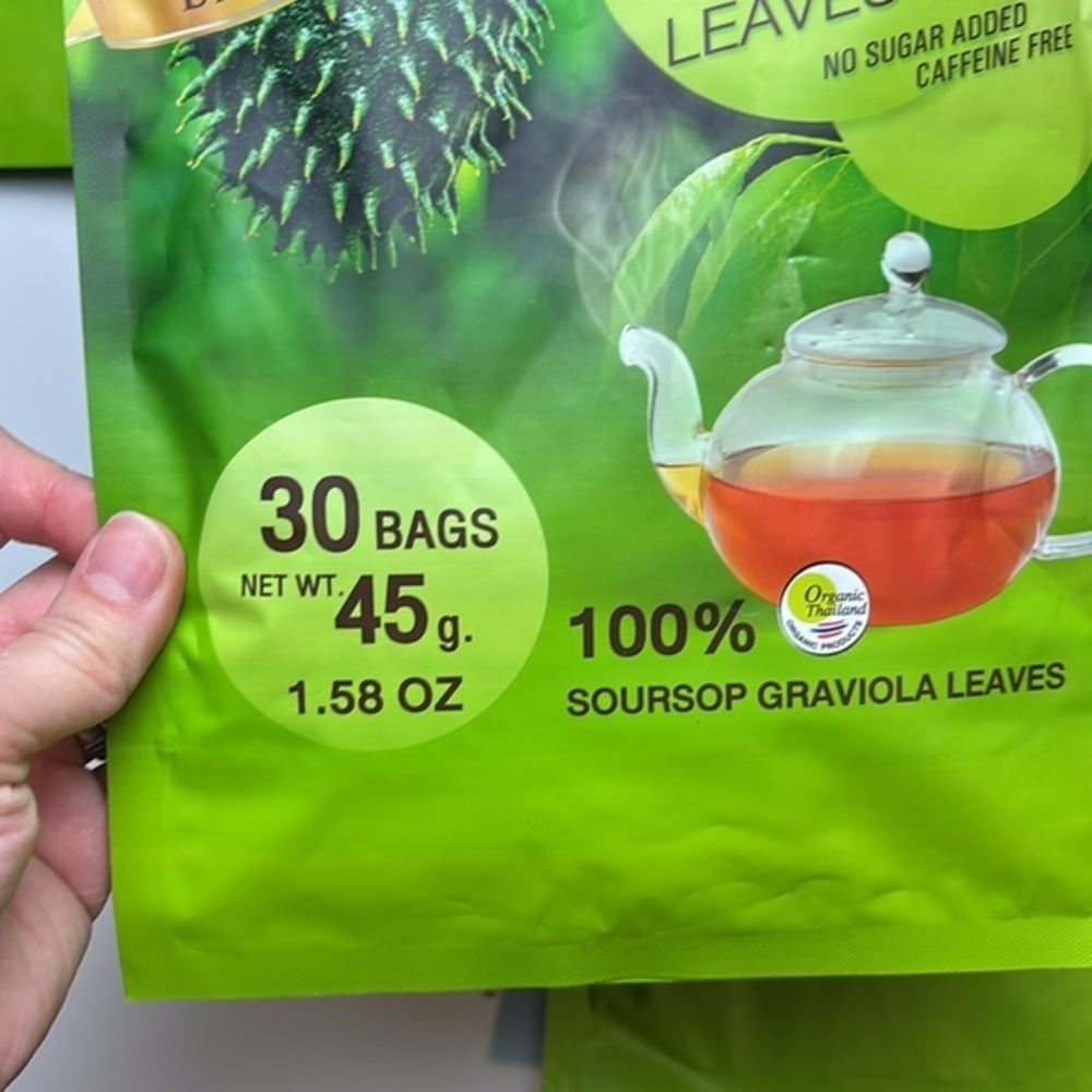 5x Organic Soursop Graviola Leaves Tea Pack of 30 Bags / NalLife - Picture 3 of 6